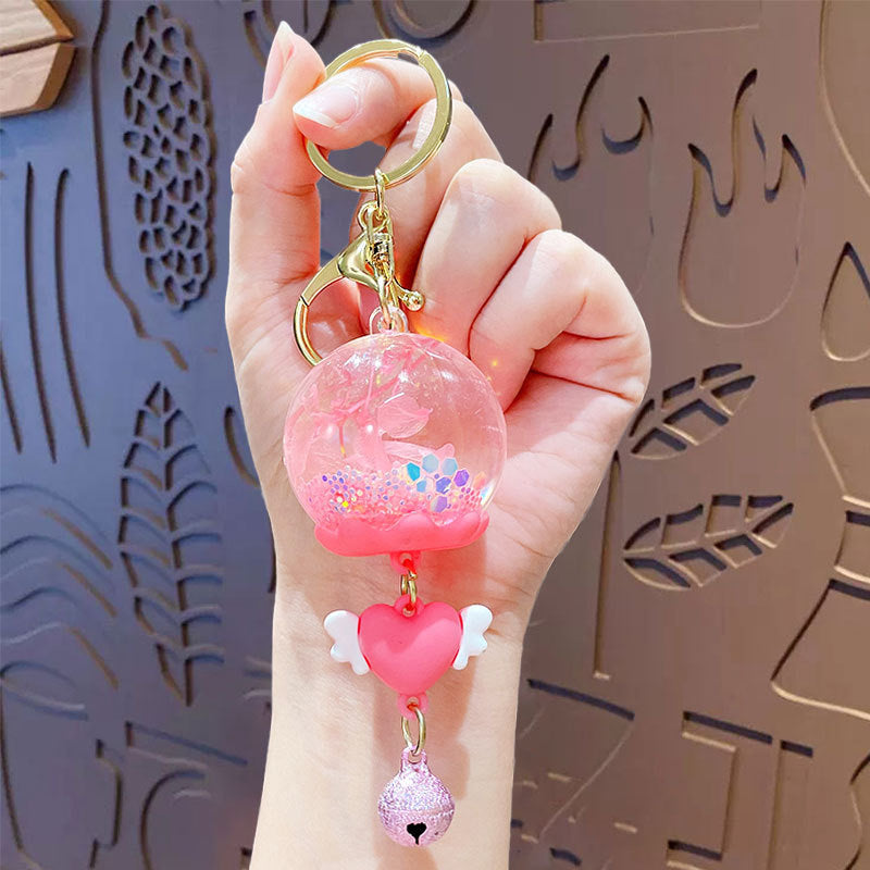 Wholesale Oil-filled Wind Chime Keychain